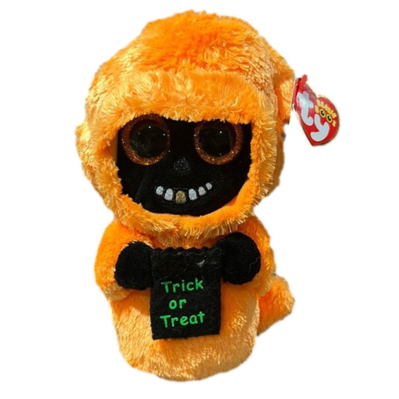 Ty Beanie Boo's Collection Grinner the Halloween Ghoul 7 inch NWT Stuffed Animal - Picture 1 of 7